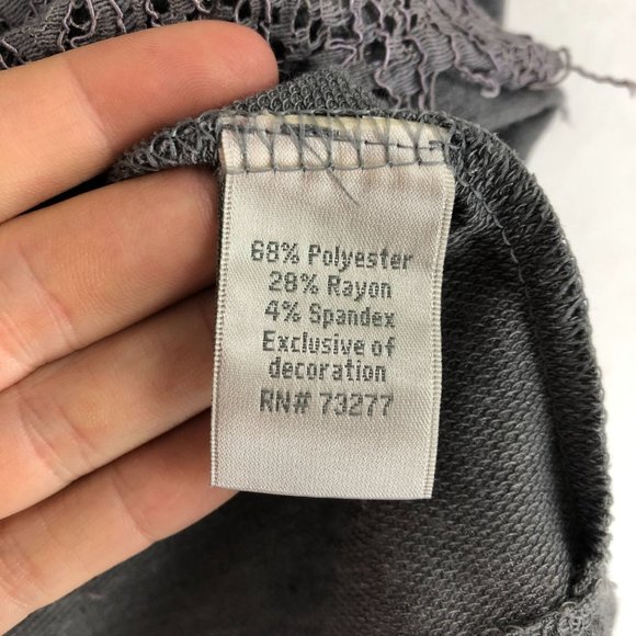 Disney LC Lauren Conrad Women's Size Small Snow White Grey Lace Trim Graphic Top - Picture 9 of 10